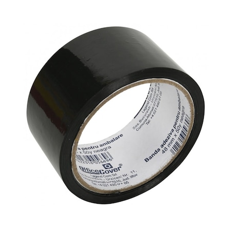 Banda adeziva 48x50Y, OFFICE COVER, neagra pentru ambalare