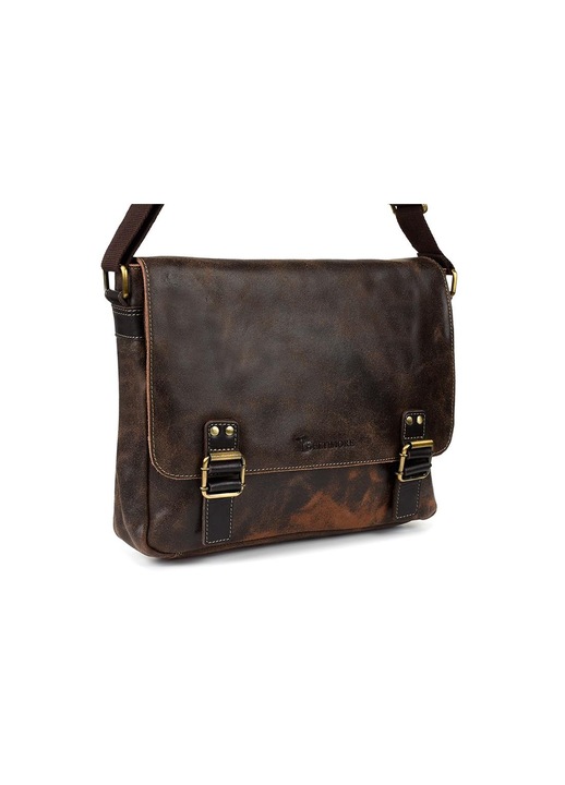 Férfi táska, Baltimore, Bőr, Barna
