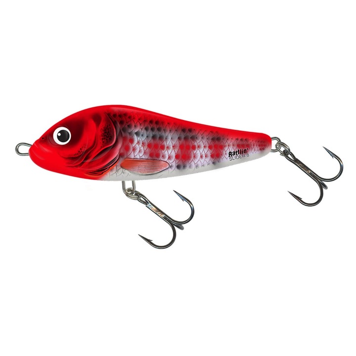Vobler Salmo Rattlin' Slider 8cm 20g Culoare Holo Red Head
