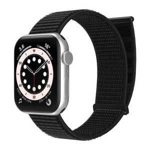 Curea Nylon compatibila cu Apple Watch Ultra/SE/9/8/7/6/5/4/3/2/1 - 42/44/45/49MM CASEY STUDIOS™, Ajustabila, Respirabila, din Nailon, Material Textil, Negru