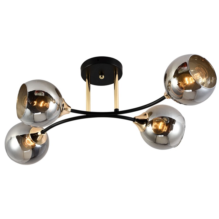 Csillár, Lampex, Marseille 4 ezüst krómozott Glamour, 28x49 cm, E27