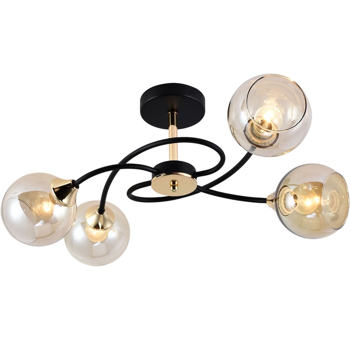 Csillár, Lampex, Avanti 4 csíkos modern nappali, 26,5x40 cm, E27