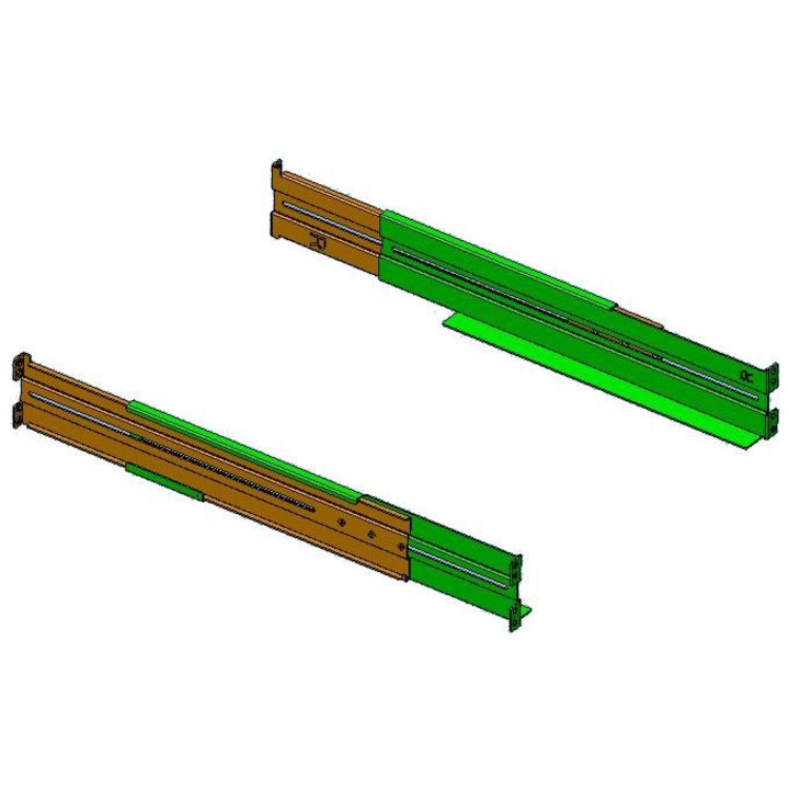 Sina de montare pentru dulapuri pentru UPS, PowerWalker, 19inchi, Maro/Verde