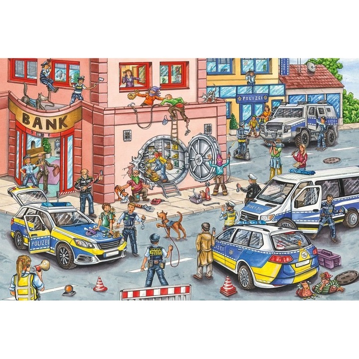 Пъзел Police in action, Schmidt, 100 части, Многоцветен