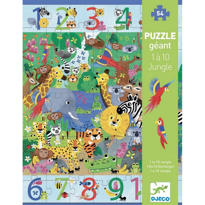 Puzzle, Djeco, 54 db, Többszínű