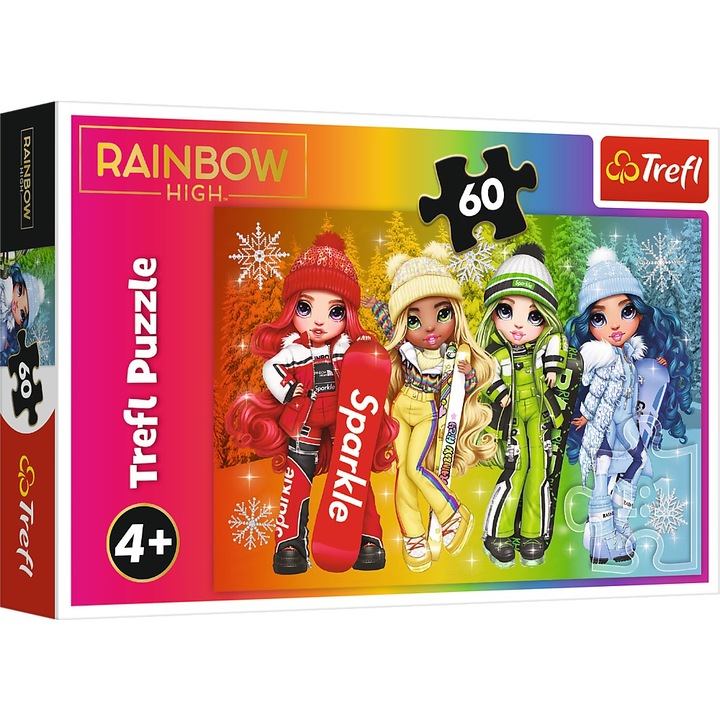 Пъзел Trefl - Rainbow High, Кукли Jucause, 60 части
