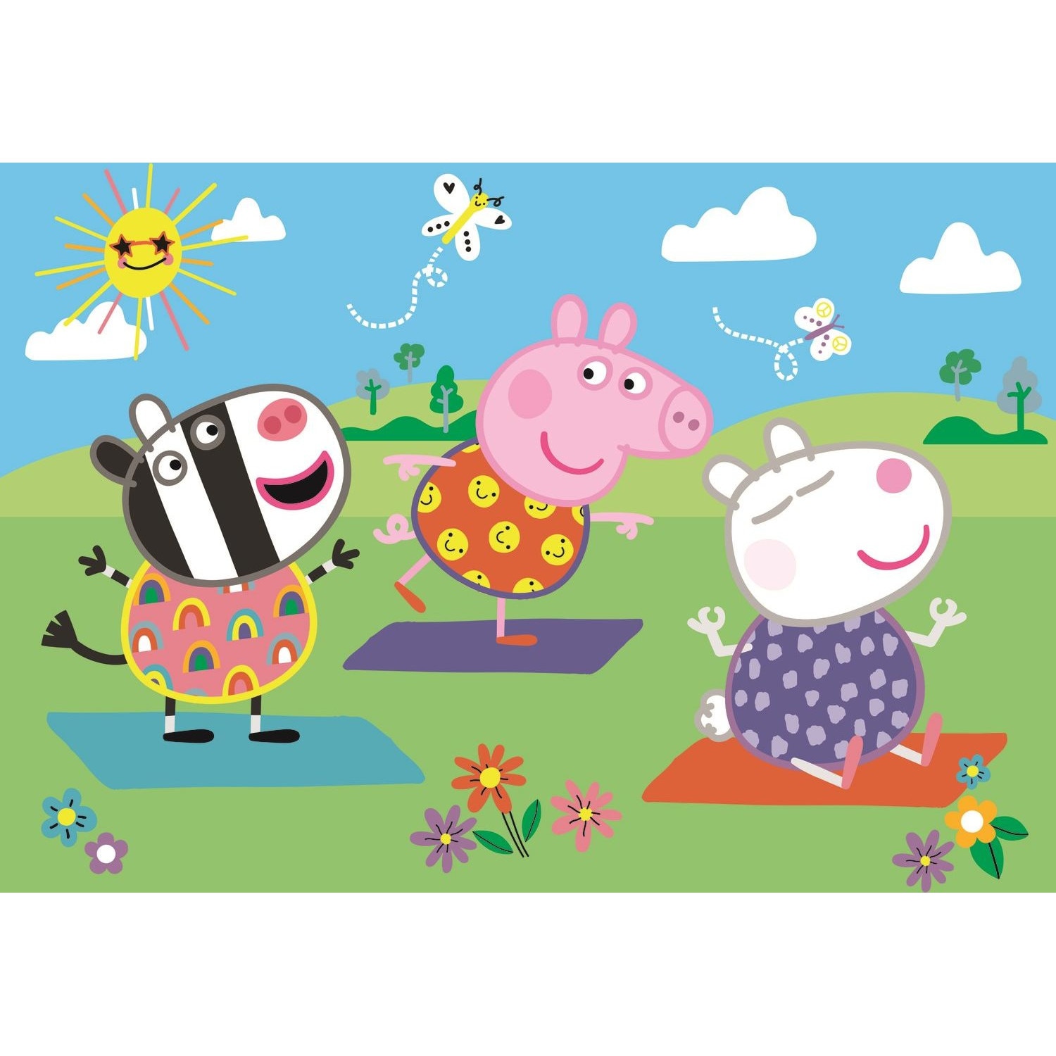Trefl - Peppa Pig, het aardigste varkentje - Framepuzzels voor peuters, 15 grote stukken, frame en stevige mat, voor kinderen vanaf 3 jaar