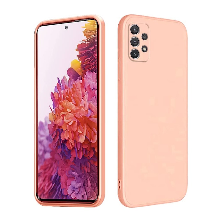 PremiumCell tok Samsung Galaxy A33 5G-hez, Kameravédelem, Mikroszálas belső, Rugalmas, Rózsaszín