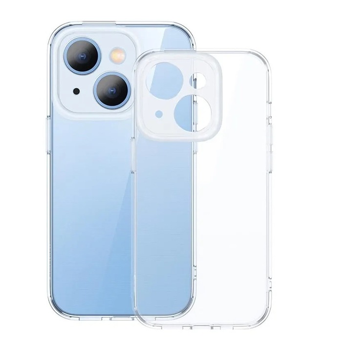 Set protectie compatibila cu iPhone 14 Plus-Baseus Illusion, transparent