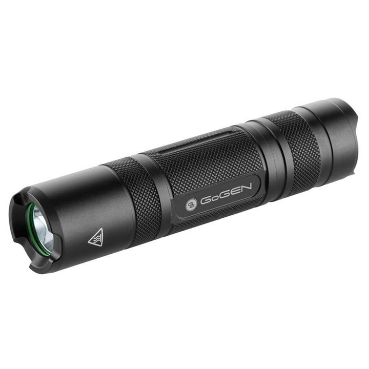 Фенерче GoGEN FL02, 300 lm, IP56, включена батерия 18650 или 3 x AAA, алуминий, черно