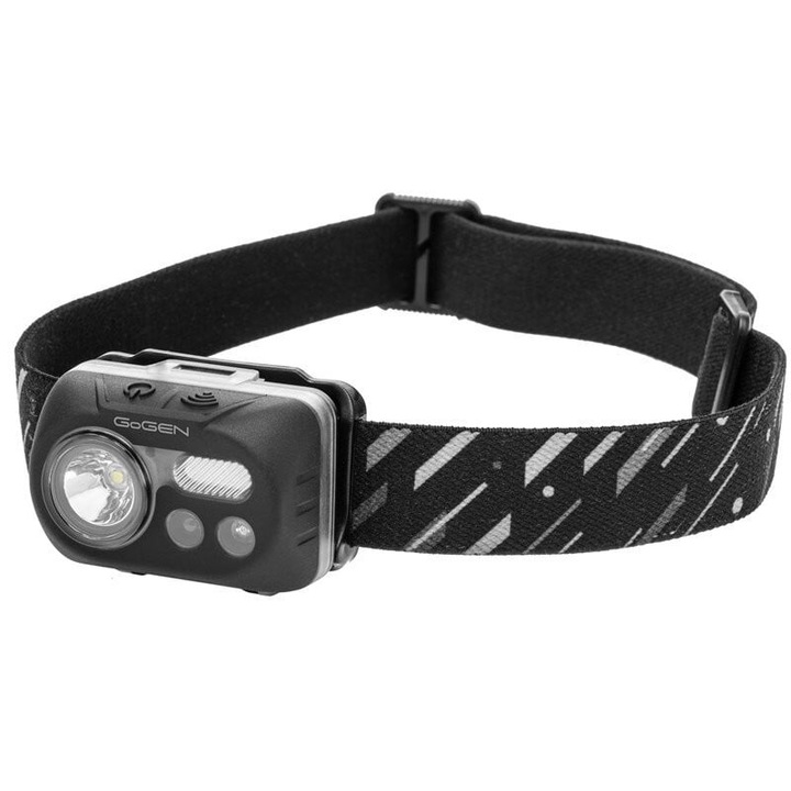 GOGHL01B фенерче за глава, 220 lm, 3 x AAA, сензор за движение, черно