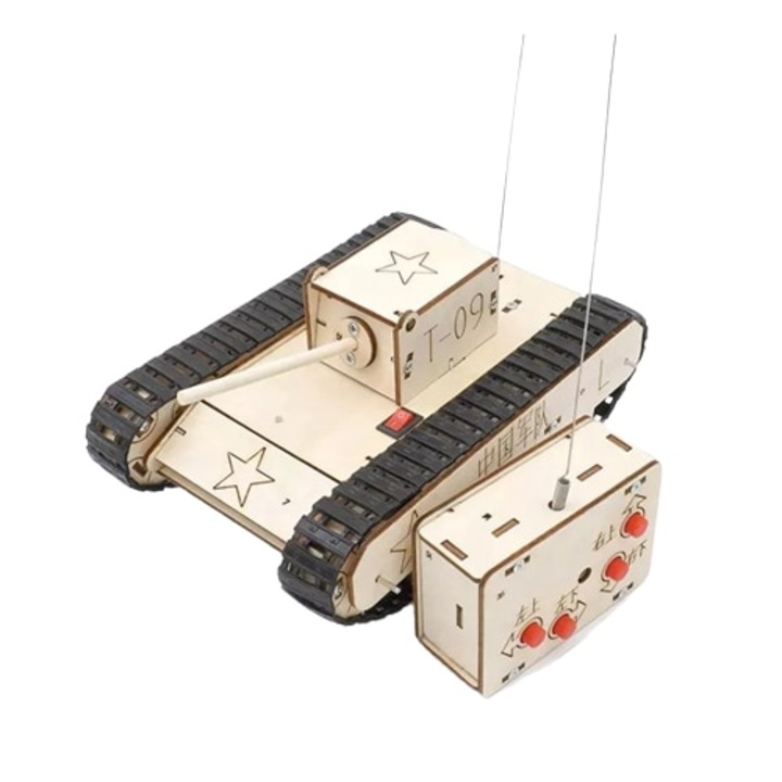Tetea oktatójáték, STEM fakészlet, tartály távirányítóval Model 3