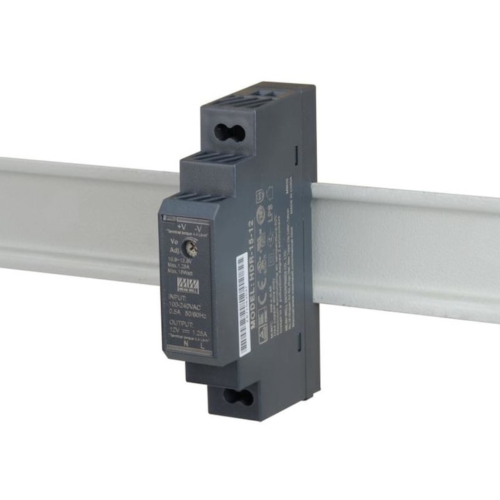 Sursa de alimentare, Commax, 12V/15W/1.25A, Gri