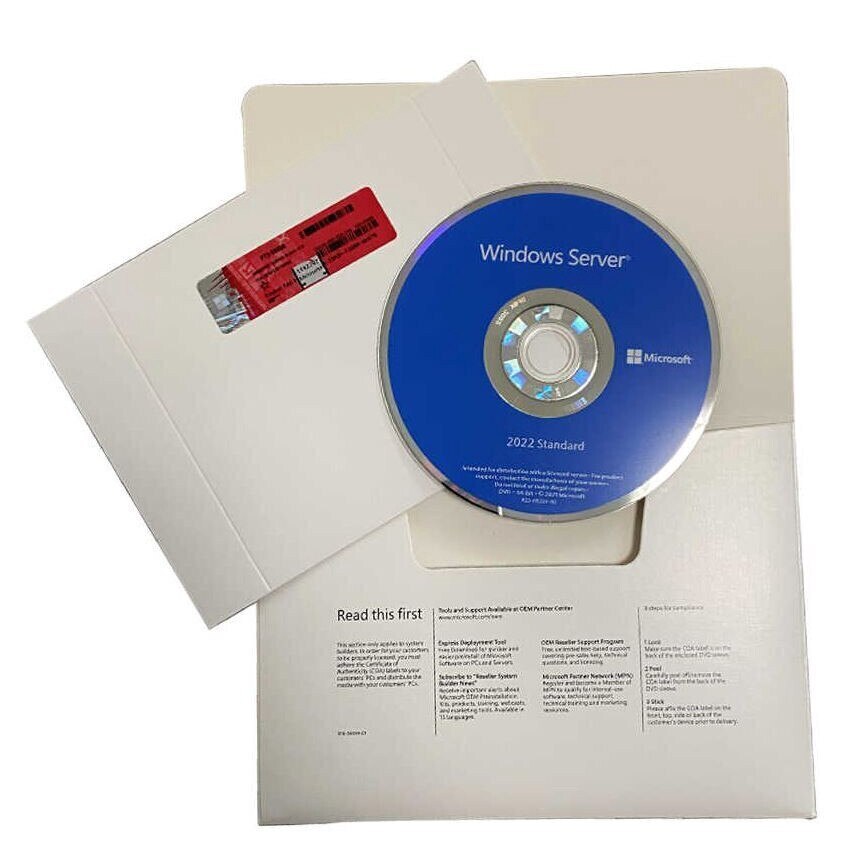 Microsoft® Windows Server Standard 2022 64bit English INTL, 1PK, DSP ...