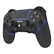 Controller wireless, Functie Vibratii, Compatibil cu PS4/PS4 Slim/PS4 Pro/PC/Televizor, OUYLAF, Negru/Albastru