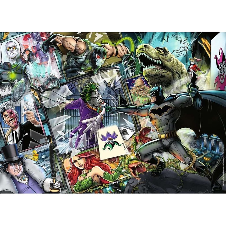 Пъзел DC Comics: Batman, Ravensburger, 1000 части, Многоцветен