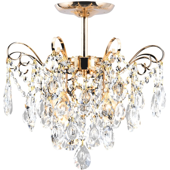 Függőlámpa, Lampex, Modern Glamour kristály, 40x40 cm, E27