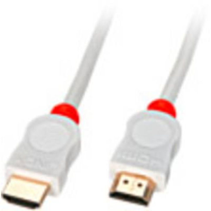 Кабел HDMI, LINDY, свързващ, 1x HDMI щепсел - 1x HDMI щепсел, 3,00 m, бял