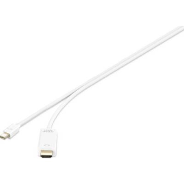 Renkforce Mini DisplayPort / HDMI свързващ кабел [1x Mini DisplayPort щепсел - 1x HDMI щепсел] 3,00 m Бял (RF-3697526)