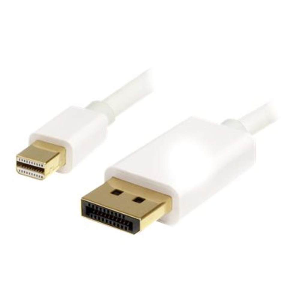 2m 6 ft White Mini DisplayPort to DisplayPort 1.2 Adapter