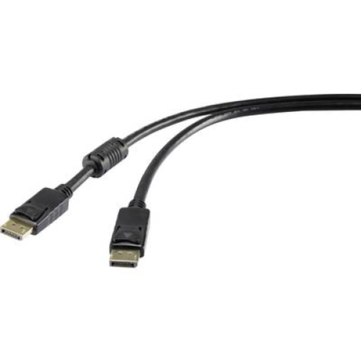 Renkforce Display Connector Свързващ кабел [1x DisplayPort щепсел - 1x DisplayPort щепсел] 7,50 m черен (RF-3433994)