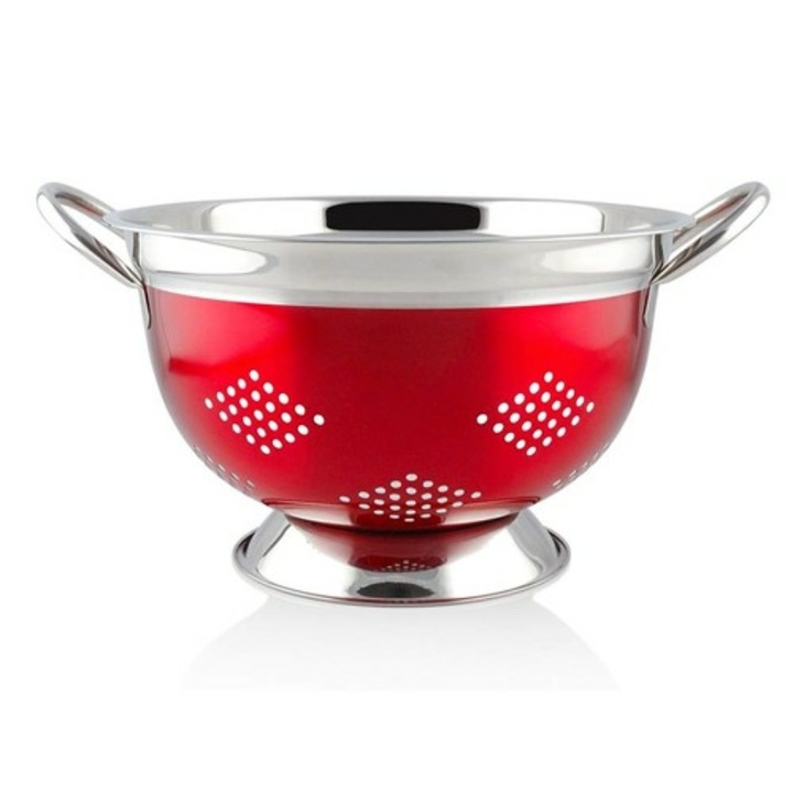 Vas filtrant, Otel inoxidabil, 23,5 x 14,5 cm, Rosu