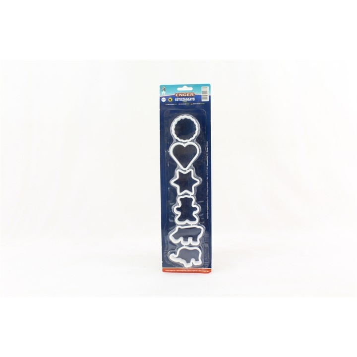Set 6xForme biscuiti, Enger, Animale, Plastic, Alb