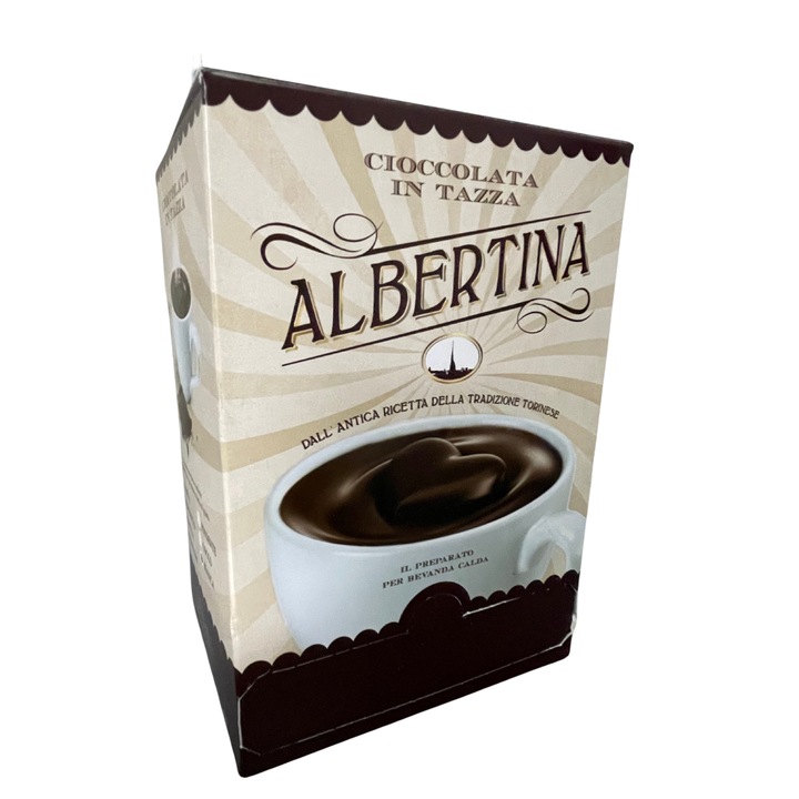 Ciocolata calda, clasica cutie 25 plicuri 28grame Albertina, Caffe Alberto