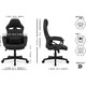 Гейминг стол SENSE7 Knight, текстил, 150 кг, черен