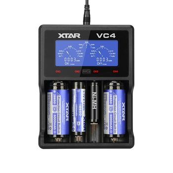 Incarcator XTAR VC4 pentru 4 acumulatori Li-Ion sau Ni-Mh Incarcator XTAR VC4 pentru 4 acumulatori Li-Ion sau Ni-Mh
