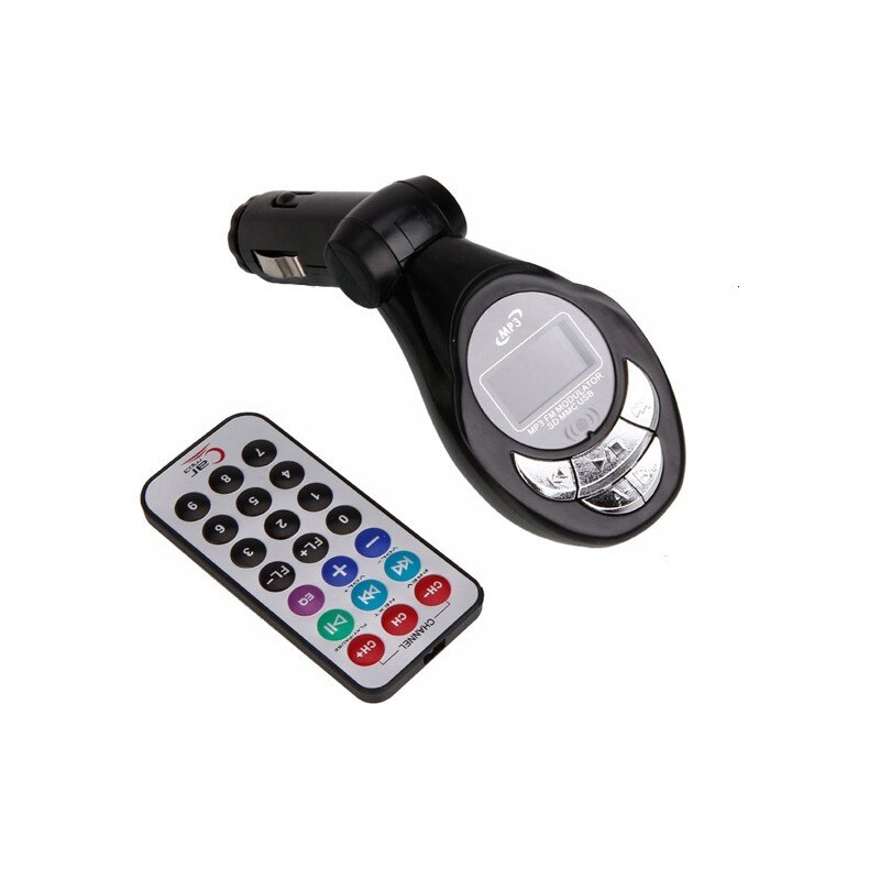 Transmitator FM, 12V, MP3, USB, ecran LCD, SD card, negru