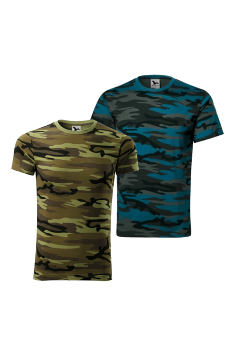 2 db unisex póló szett, terepszínű, 144-2, Többszínű