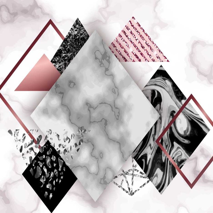 Panou sticla decorativa bucatarie 650x650 mm Abstract A04 contine silicon pentru aplicare