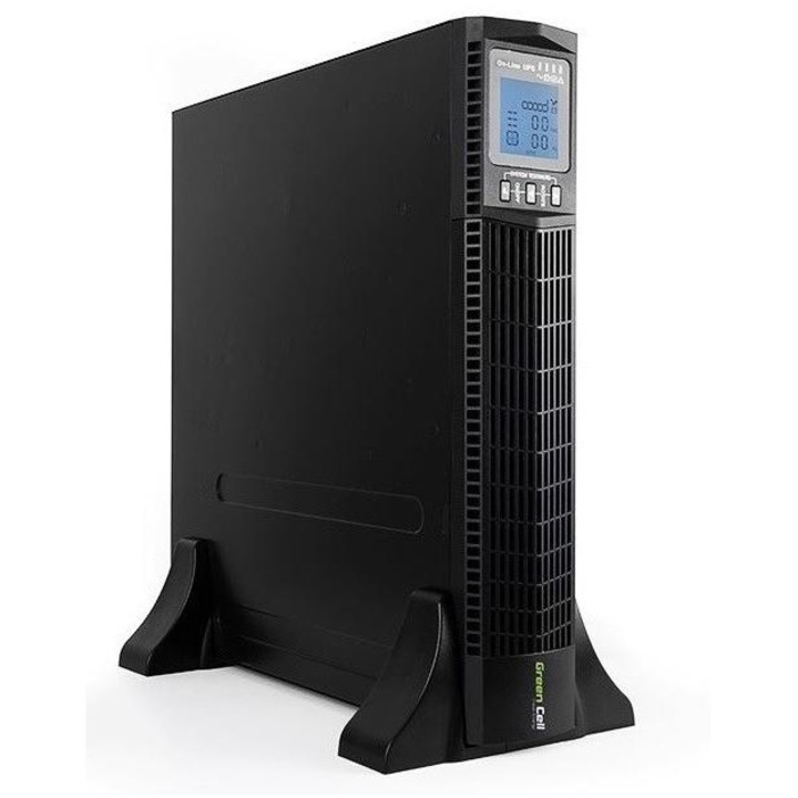 UPS, Green Cell, 2000VA, 1800W, LCD, Батерия 4x 12V 9Ah, Черен