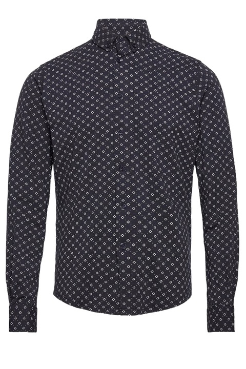Мъжка памучна риза, Slim Fit, Only&Sons-Onsparty Life Stretch, тъмносиня, S