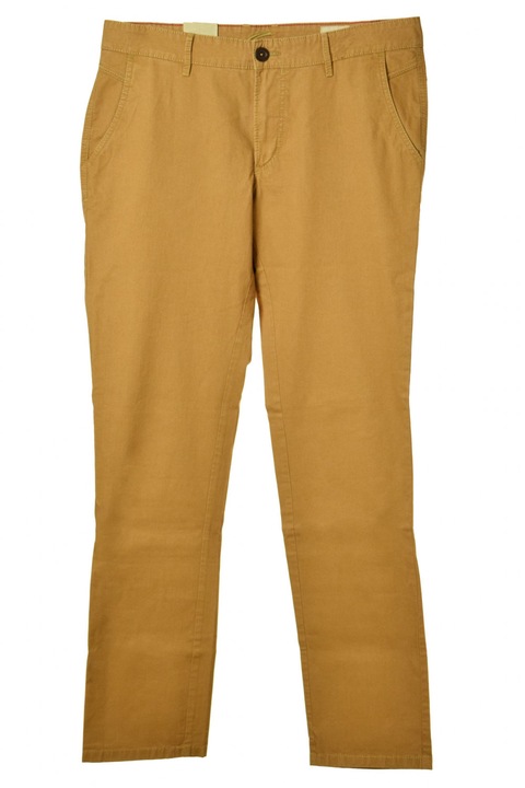 Pantaloni chino pentru barbati, Camel, Bumbac, Maro, W35 L34