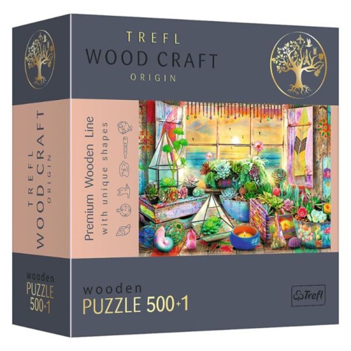 Trefl 501 db-os Wood Craft Prémium Fa Puzzle - Tengerparti ház (20166)