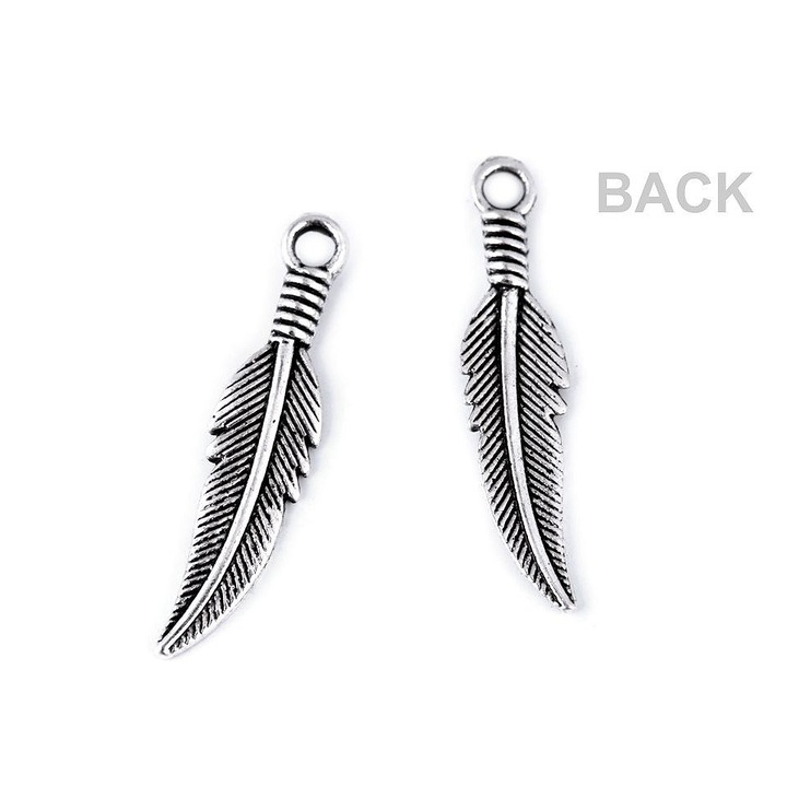 Висулка, Перо, 23 мм, Метал