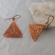 Cercei din cupru, only copper triunghi