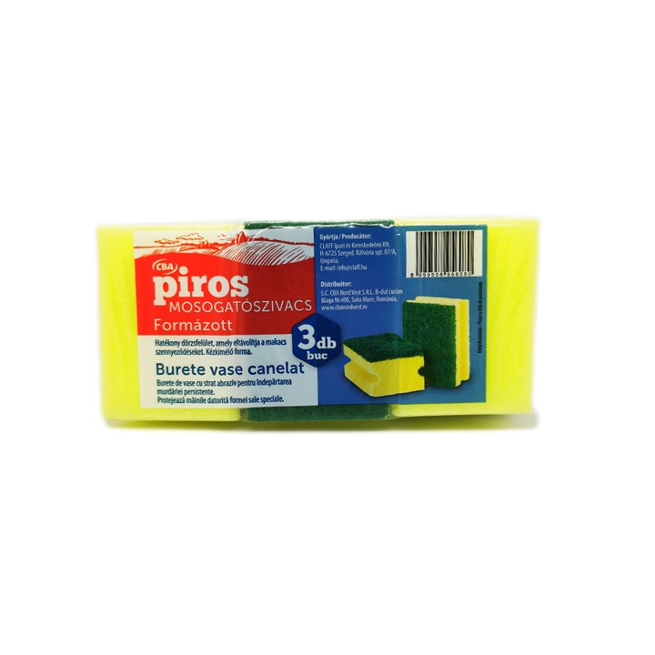 Set 3 bureti de vase canelat, Piros