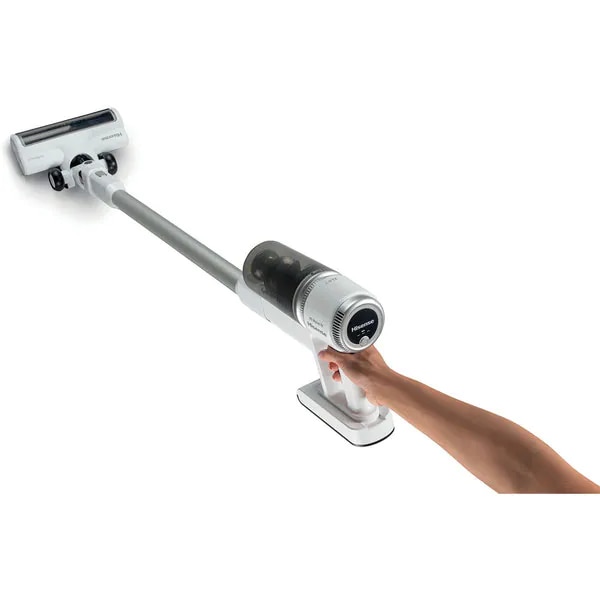 Aspirator vertical HISENSE Hi-Move IV, 0.5l, 21.6V, autonomie max 35 min, alb cu argintiu