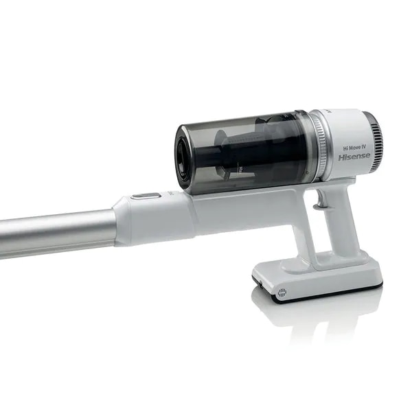 Aspirator vertical HISENSE Hi-Move IV, 0.5l, 21.6V, autonomie max 35 min, alb cu argintiu