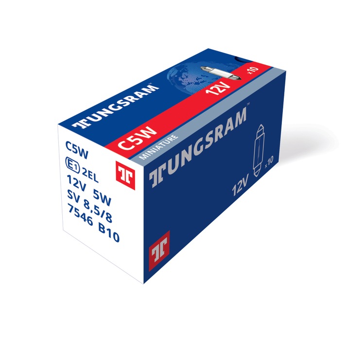 Крушка Tungsram, 12V, C5W, 7546, Къса, 93103622