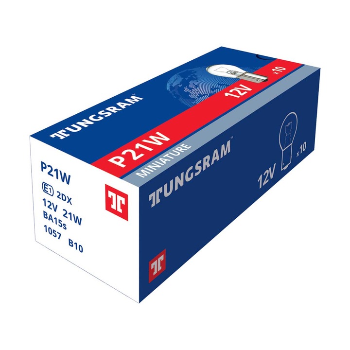 Крушка Tungsram, Стоп, 12V, P21W, 1057, 93103601