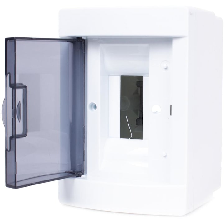 Tablou electric, Adelid, Plastic, 2 module, Alb/Gri