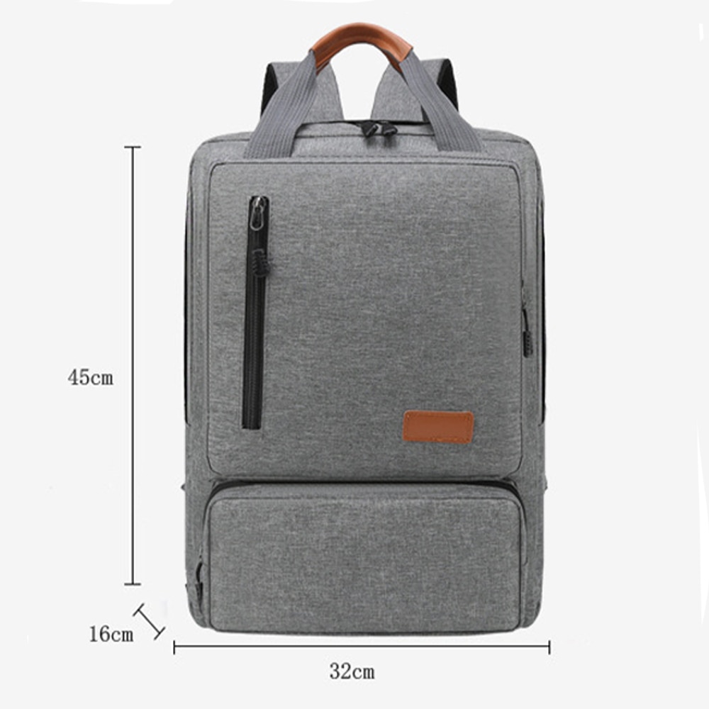 Rucsac pentru laptop, Dollcini, Panza, 3 buc, impermeabil, rezistent la zgarieturi, pentru laptop de 15.6 inch, Negru