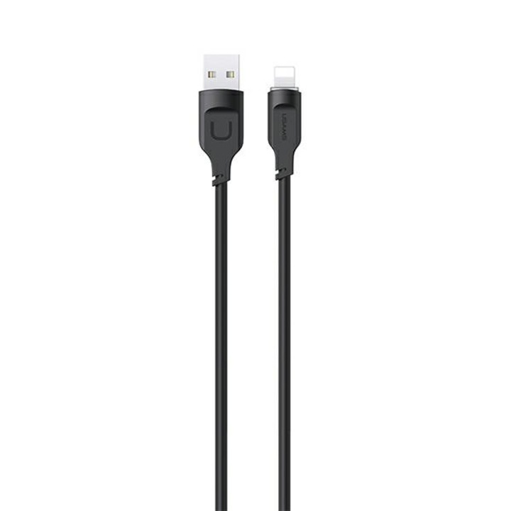 USAMS Lightning töltőkábel Lithe Series 1,2 m 2,4 A gyorstöltés SJ565USB01 (US-SJ565) fekete