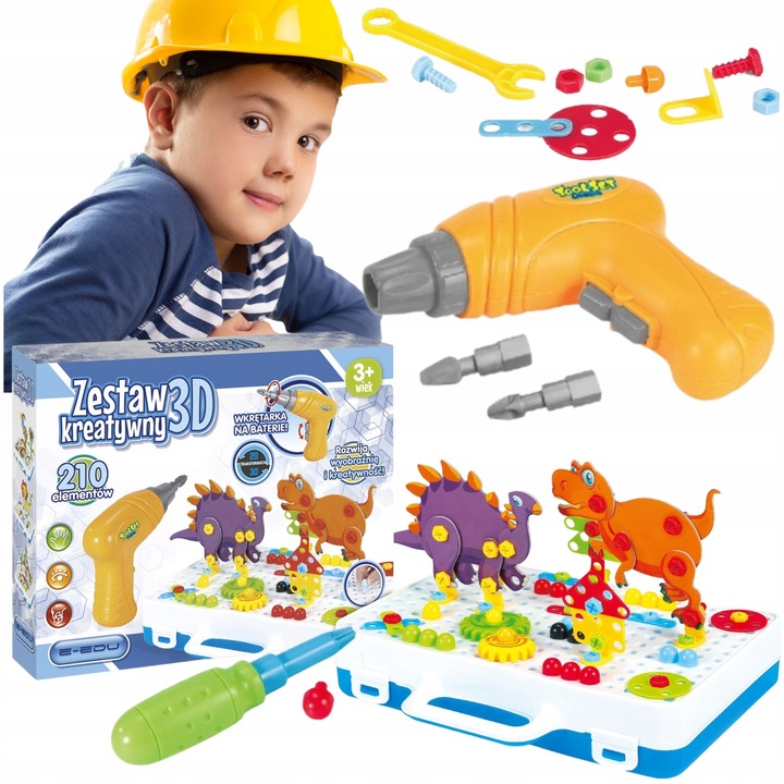 Építési készlet, ProNice, 3D, 210 db, 3 év+, Többszínű