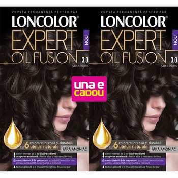 Pachet promo Loncolor Expert Oil Fusion 3.0 Saten inchis, 2 bucati Pachet promo Loncolor Expert Oil Fusion 3.0 Saten inchis, 2 bucati