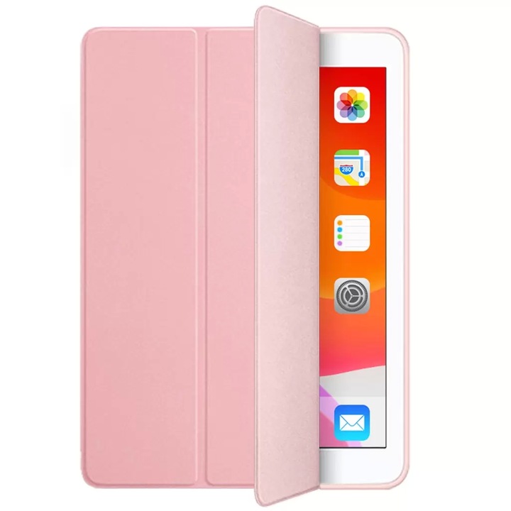 Husa XPRO™ Smart Book cu spate din silicon roz pentru Apple iPad Air 10.5" 2019